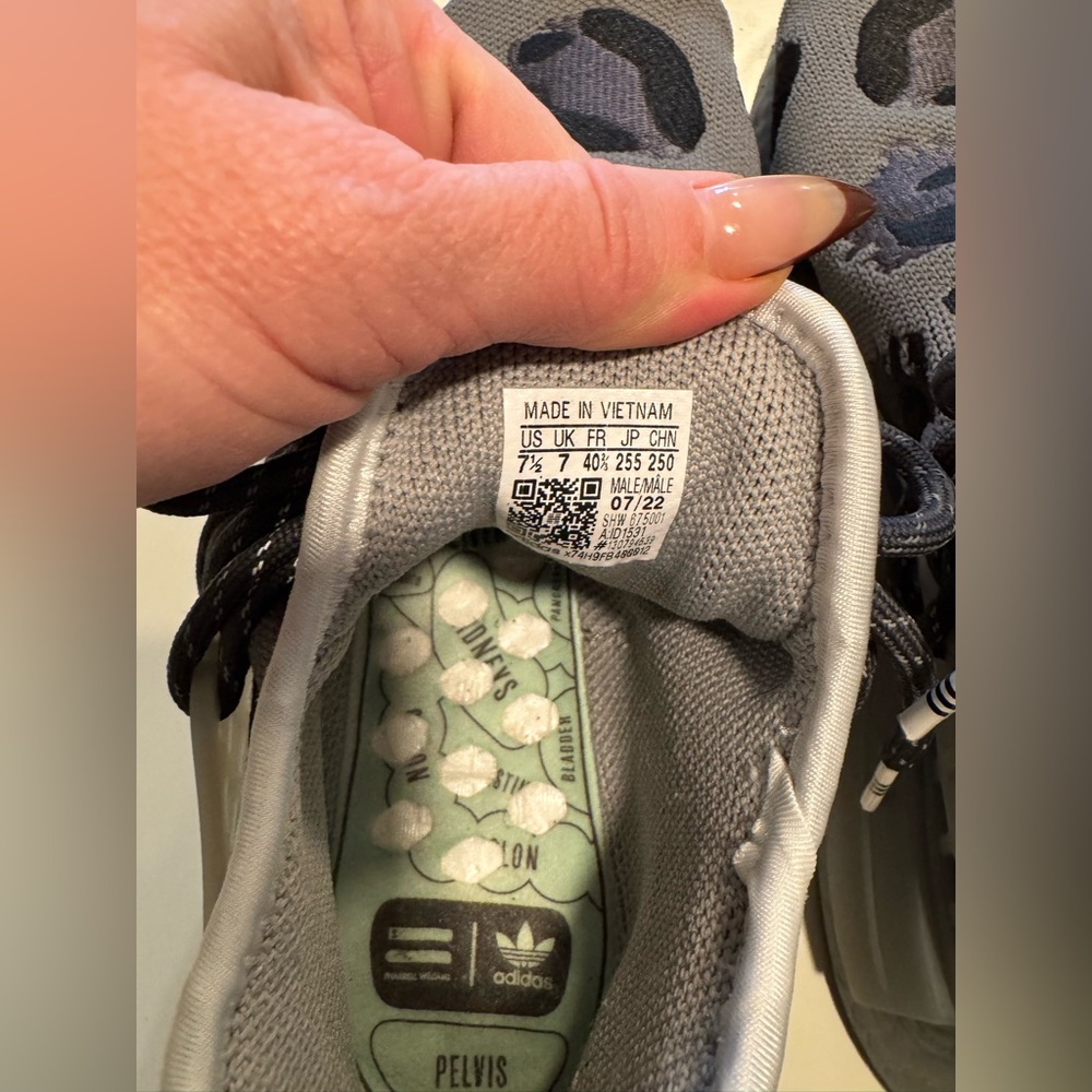 Adidas NMD Hu Pharrell sneakers. Grey and black animal print. - Picture 12 of 14